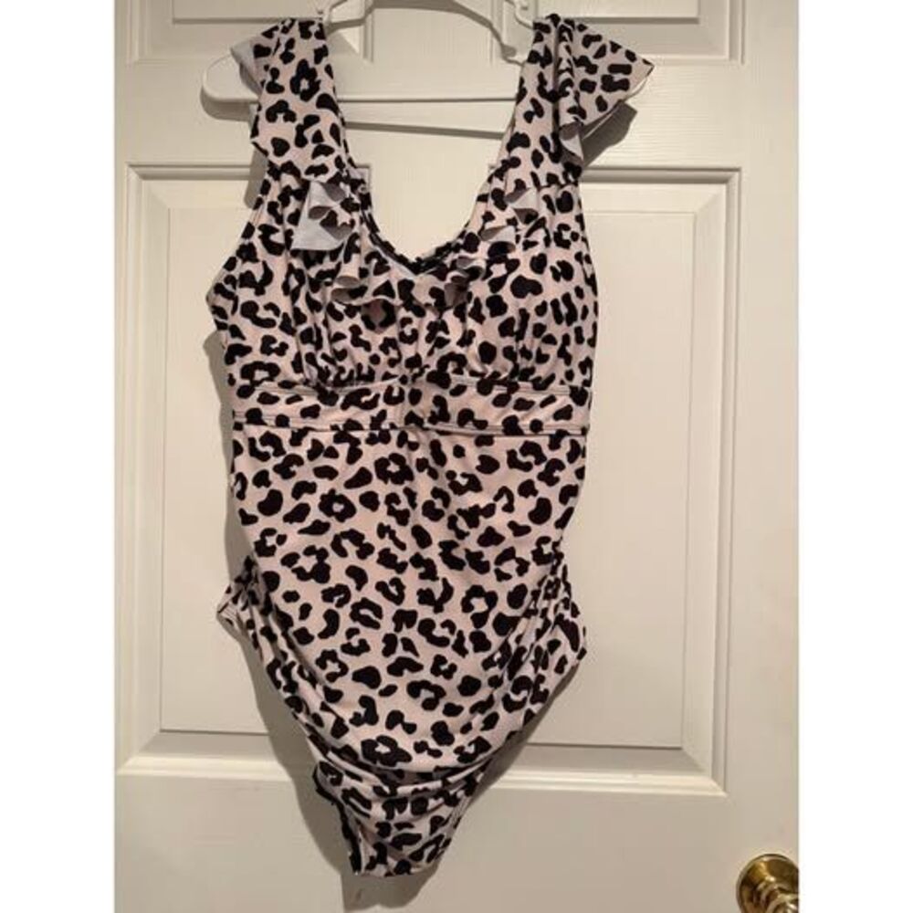 083. Amazon Ruffled strap one piece suit